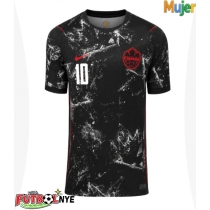 Camiseta Canadá Jonathan David #10 Visitante Equipación para mujer Mundial 2026 manga corta